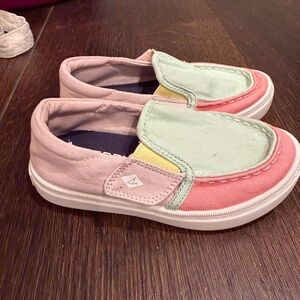 Sperry Kids' Pink and Green Slip-On Sneakers